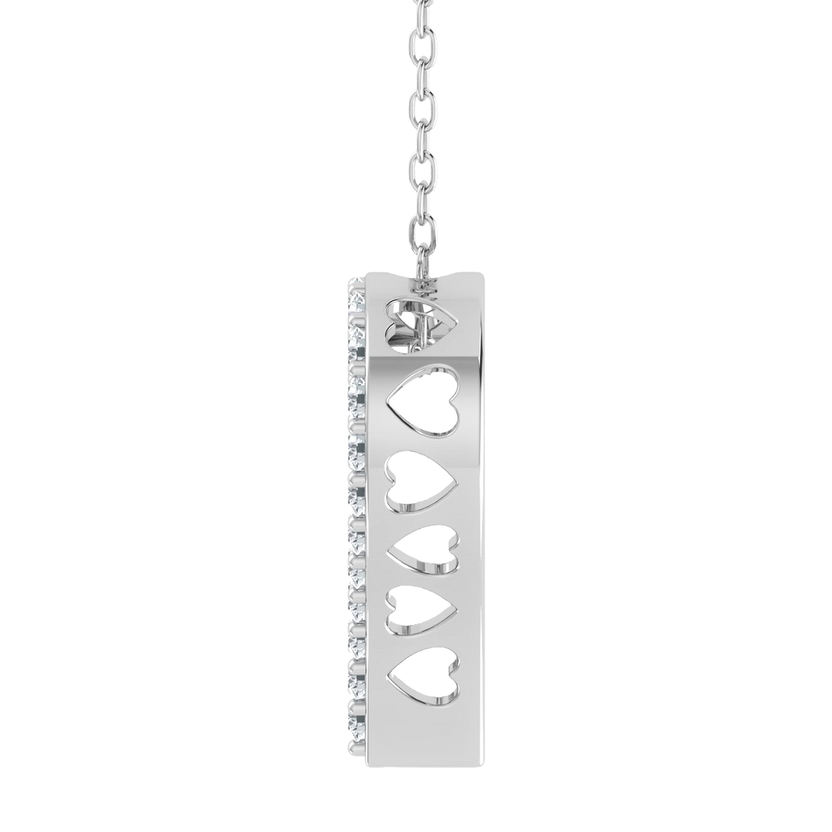 Colgante de corazón con diamantes cultivados en laboratorio de 1,00 ct 