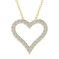 Colgante de corazón con diamantes cultivados en laboratorio de 1,00 ct 