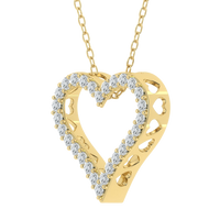 Colgante de corazón con diamantes cultivados en laboratorio de 1,00 ct 