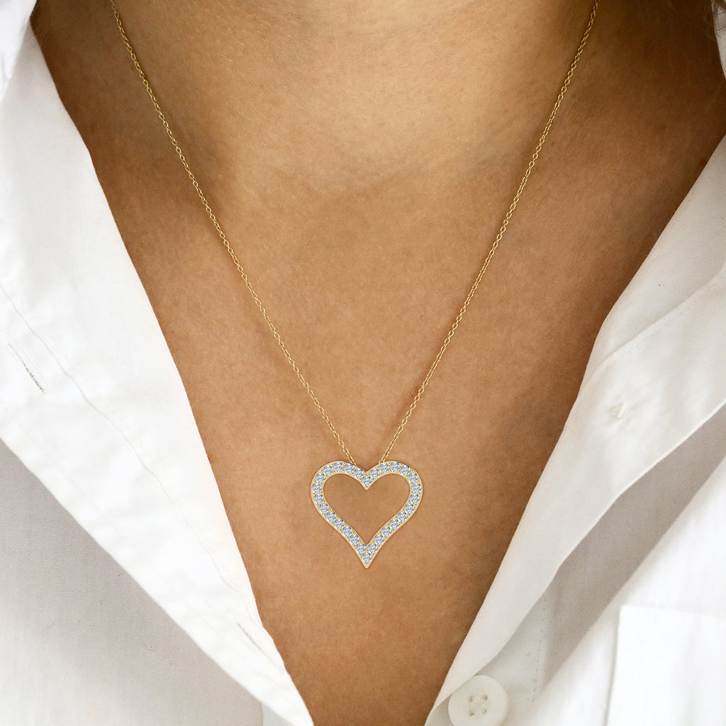 Lab Grown Diamond Heart Pendant 1.00ct
