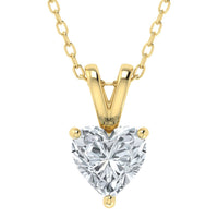 IGI Lab Grown Diamond Heart Solitaire Pendant (0.50ct - 3.00ct)