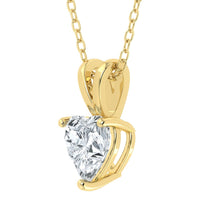 IGI Lab Grown Diamond Heart Solitaire Pendant (0.50ct - 3.00ct)
