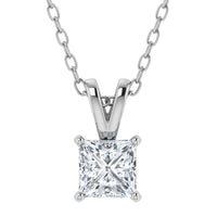 IGI Lab Grown Diamond Princess Solitaire Pendant (0.50ct - 3.00ct)