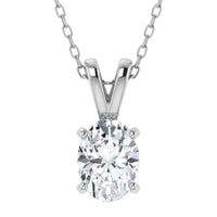 IGI Lab Grown Diamond Oval Solitaire Pendant (0.50ct - 3.00ct)