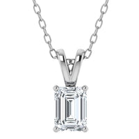 IGI Lab Grown Diamond Emerald Solitaire Pendant (0.50ct - 3.00ct)