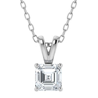 IGI Lab Grown Diamond Asscher Solitaire Pendant (0.50ct - 3.00ct)