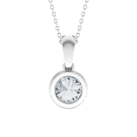 Colgante solitario de diamante cultivado en laboratorio de 1,00 ct 