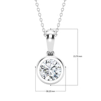 Colgante con bisel de diamantes cultivados en laboratorio de 0,50 ct