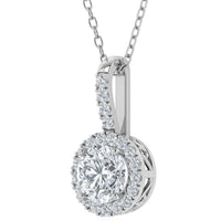 1.50ct Lab Grown Diamond Halo Pendant