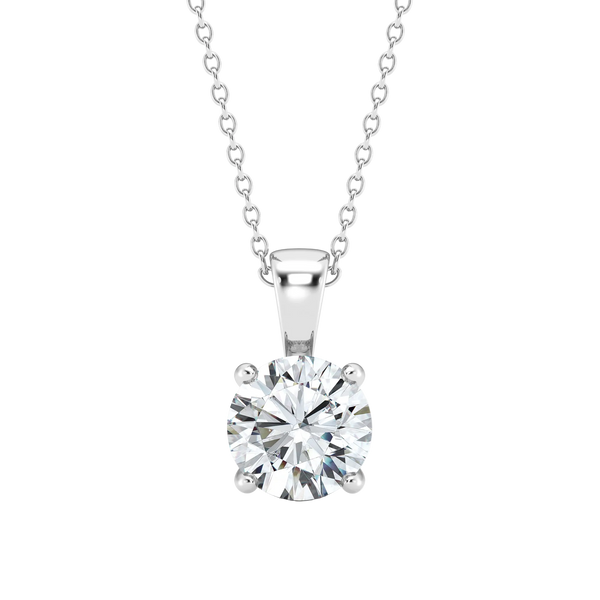Colgante solitario de diamante cultivado en laboratorio de 1,00 ct