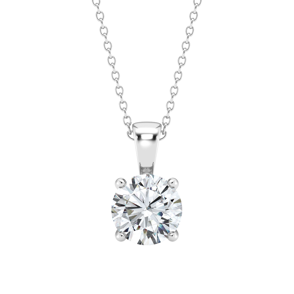 1.00ct Lab Grown Diamond Solitaire Pendant