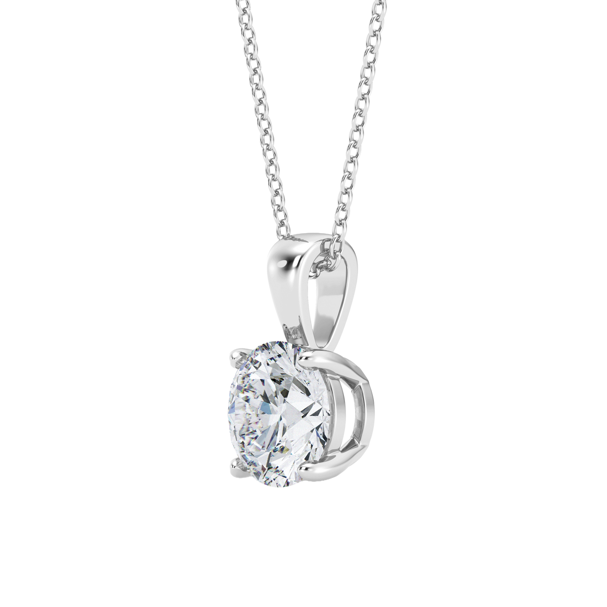 1.00ct Lab Grown Diamond Solitaire Pendant