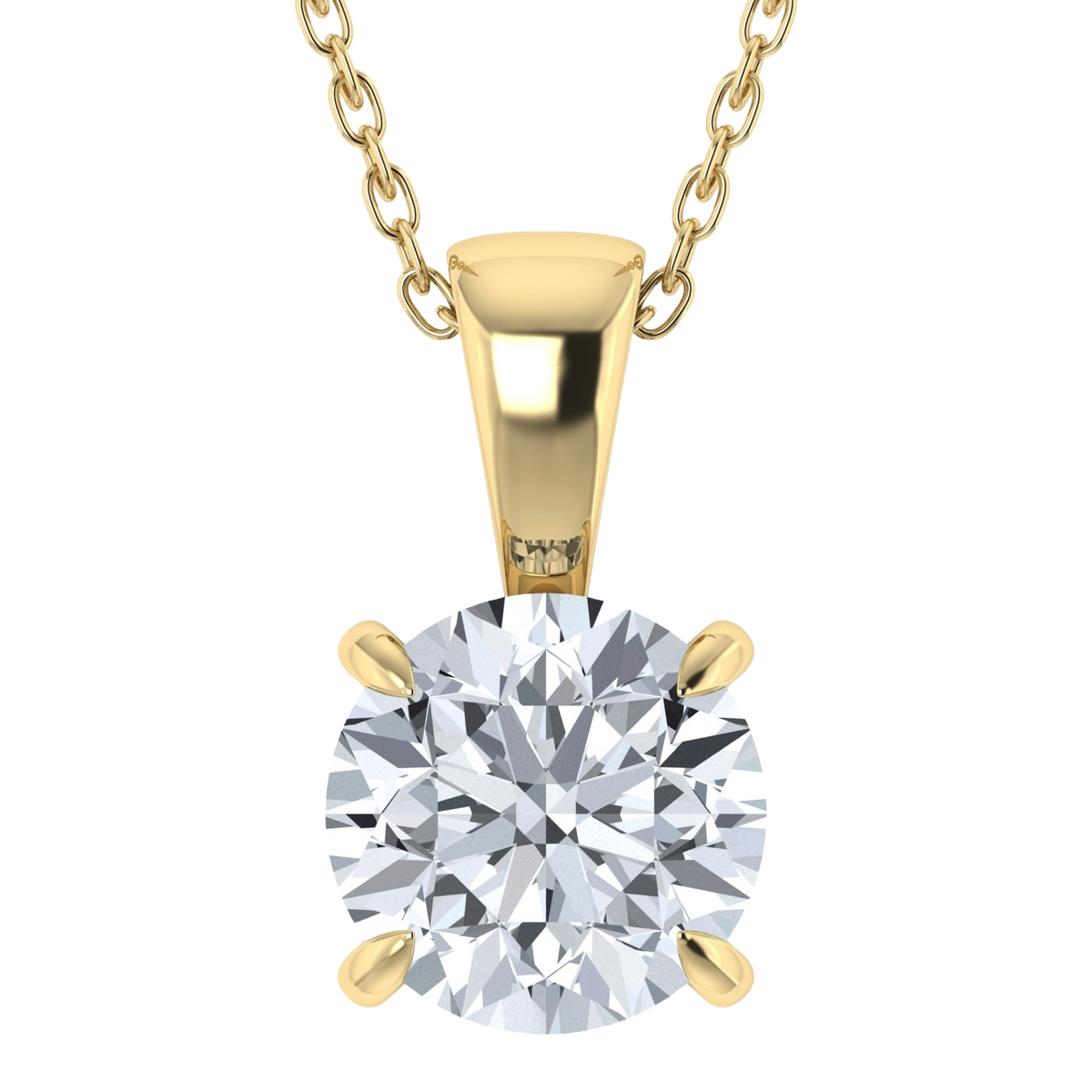 1.00ct Lab Grown Diamond Solitaire Pendant