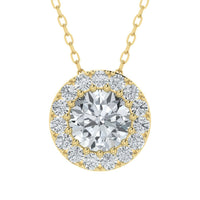 Lab Grown Diamond Single Halo Pendant (2.00ct - 3.00ct)