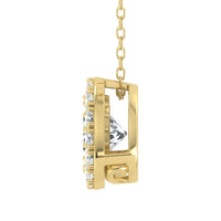 Lab Grown Diamond Single Halo Pendant (2.00ct - 3.00ct)