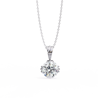IGI Lab Grown Diamond Solitaire 12 Prong Pendant