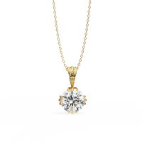 IGI Lab Grown Diamond Solitaire 12 Prong Pendant