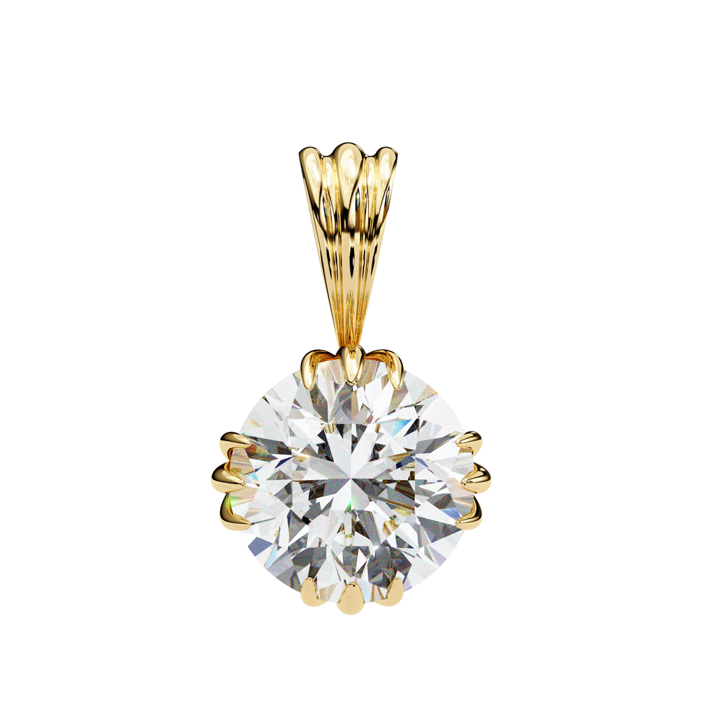 IGI Lab Grown Diamond Solitaire 12 Prong Pendant