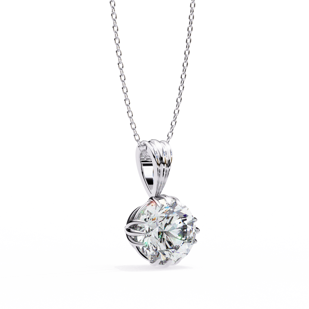 IGI Lab Grown Diamond Solitaire 12 Prong Pendant