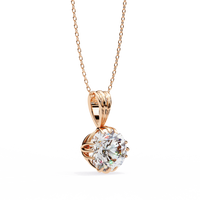 IGI Lab Grown Diamond Solitaire 12 Prong Pendant