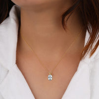IGI 2.5CT Lab Grown Diamond Oval Solitaire Pendant