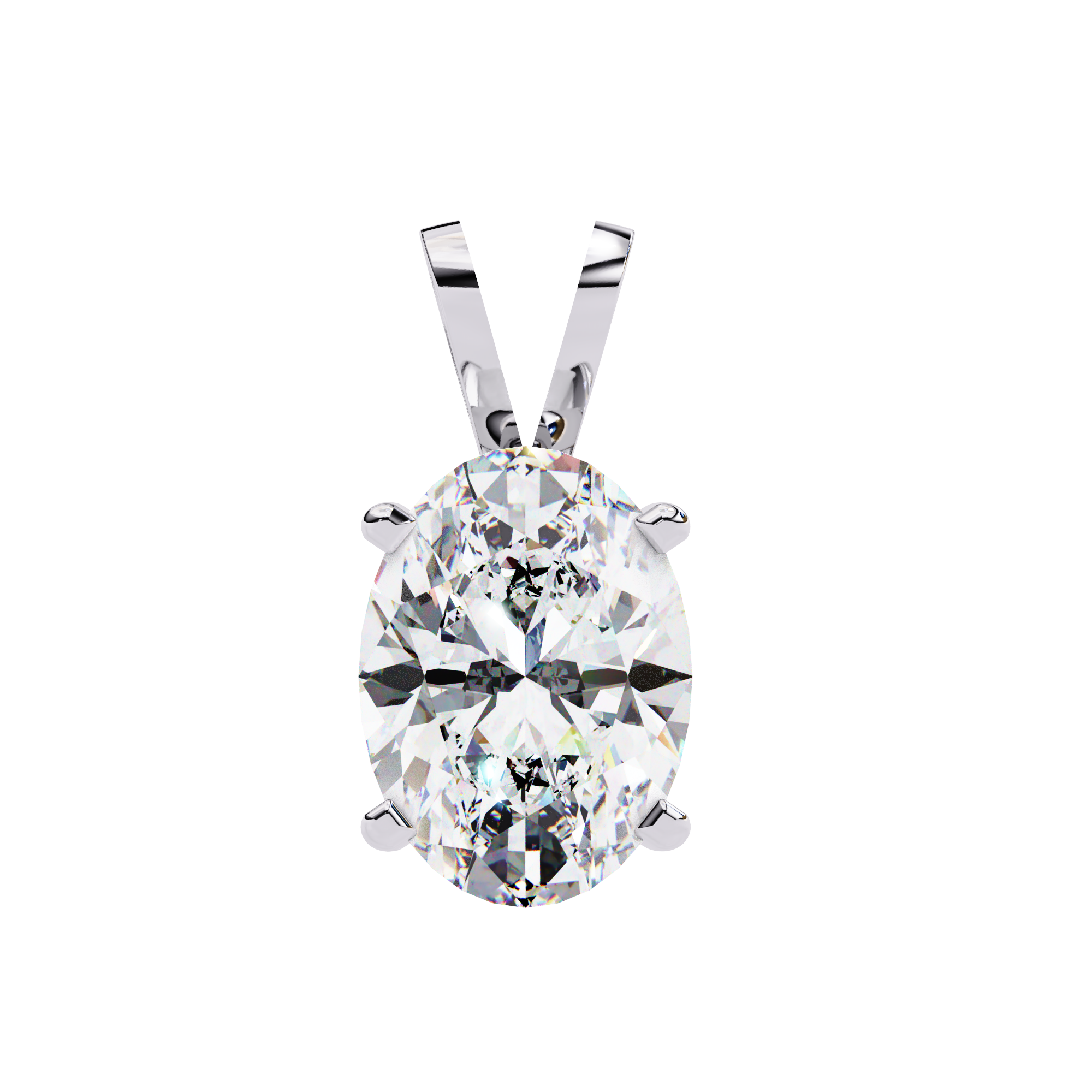IGI 2.5CT Lab Grown Diamond Oval Solitaire Pendant