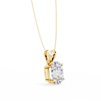 IGI 2.5CT Lab Grown Diamond Oval Solitaire Pendant