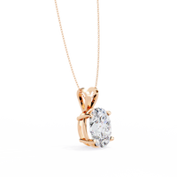 IGI 2.5CT Lab Grown Diamond Oval Solitaire Pendant