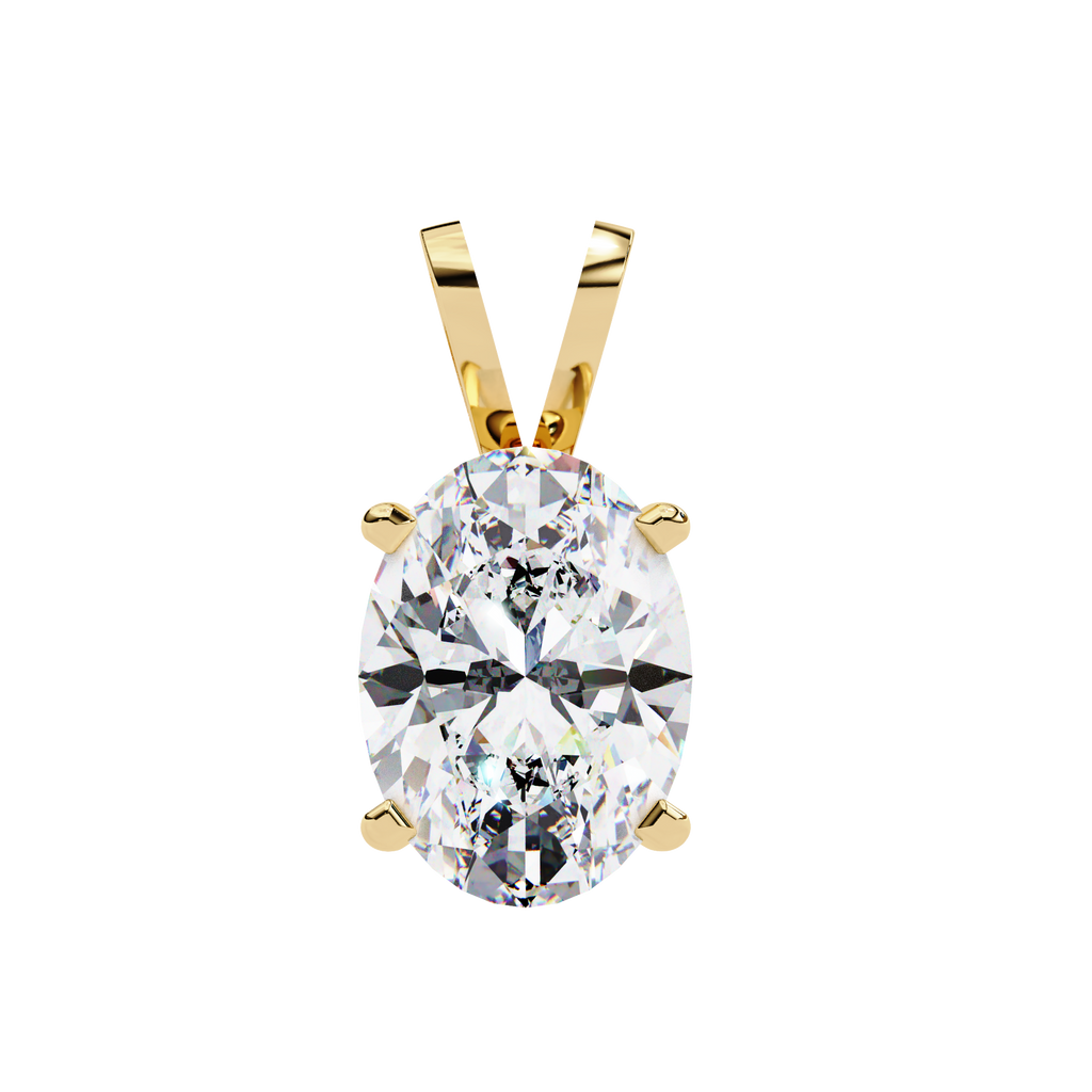 IGI 2.5CT Lab Grown Diamond Oval Solitaire Pendant