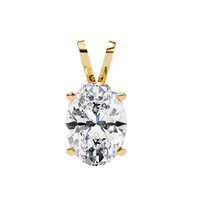 IGI 2.5CT Lab Grown Diamond Oval Solitaire Pendant