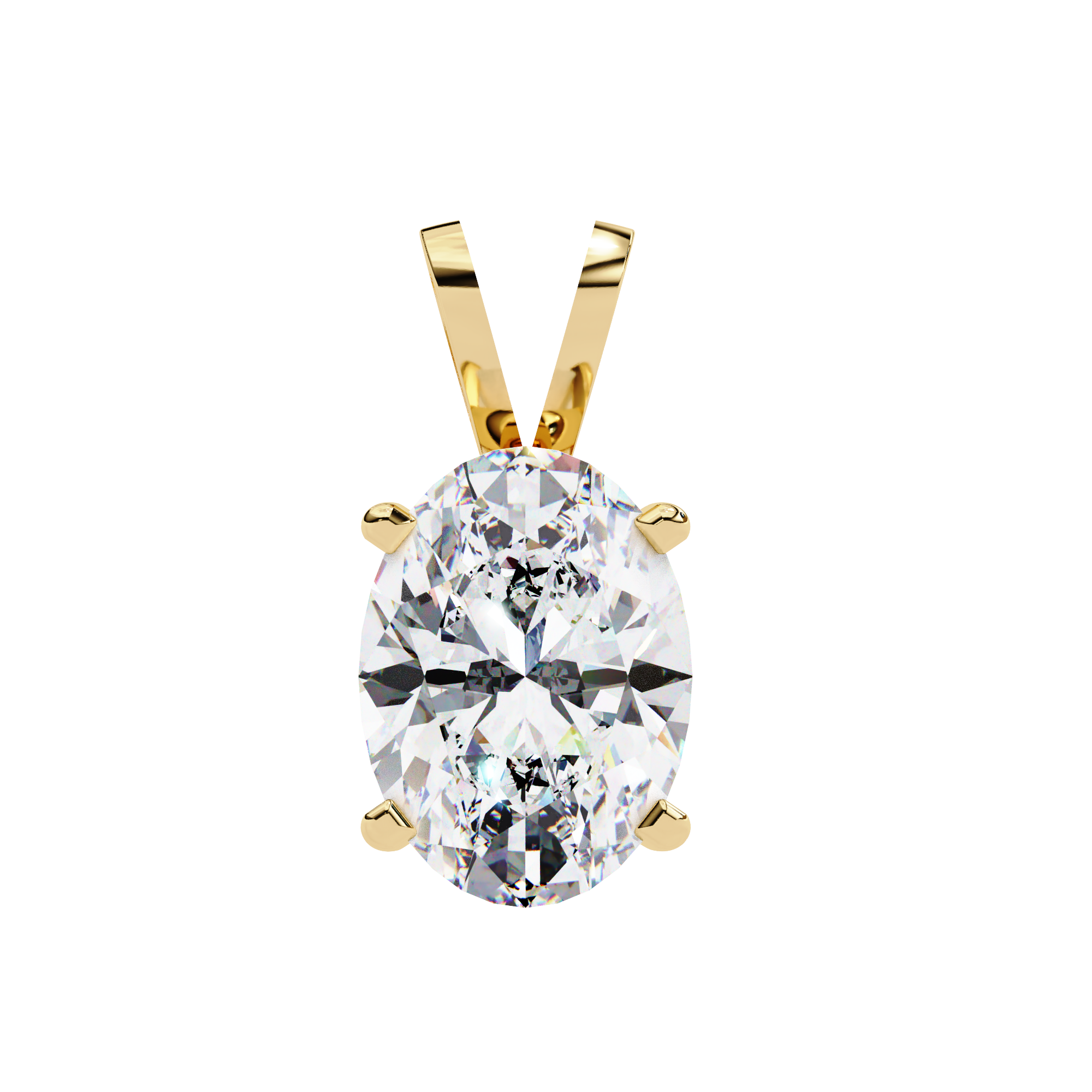 IGI 2.5CT Lab Grown Diamond Oval Solitaire Pendant