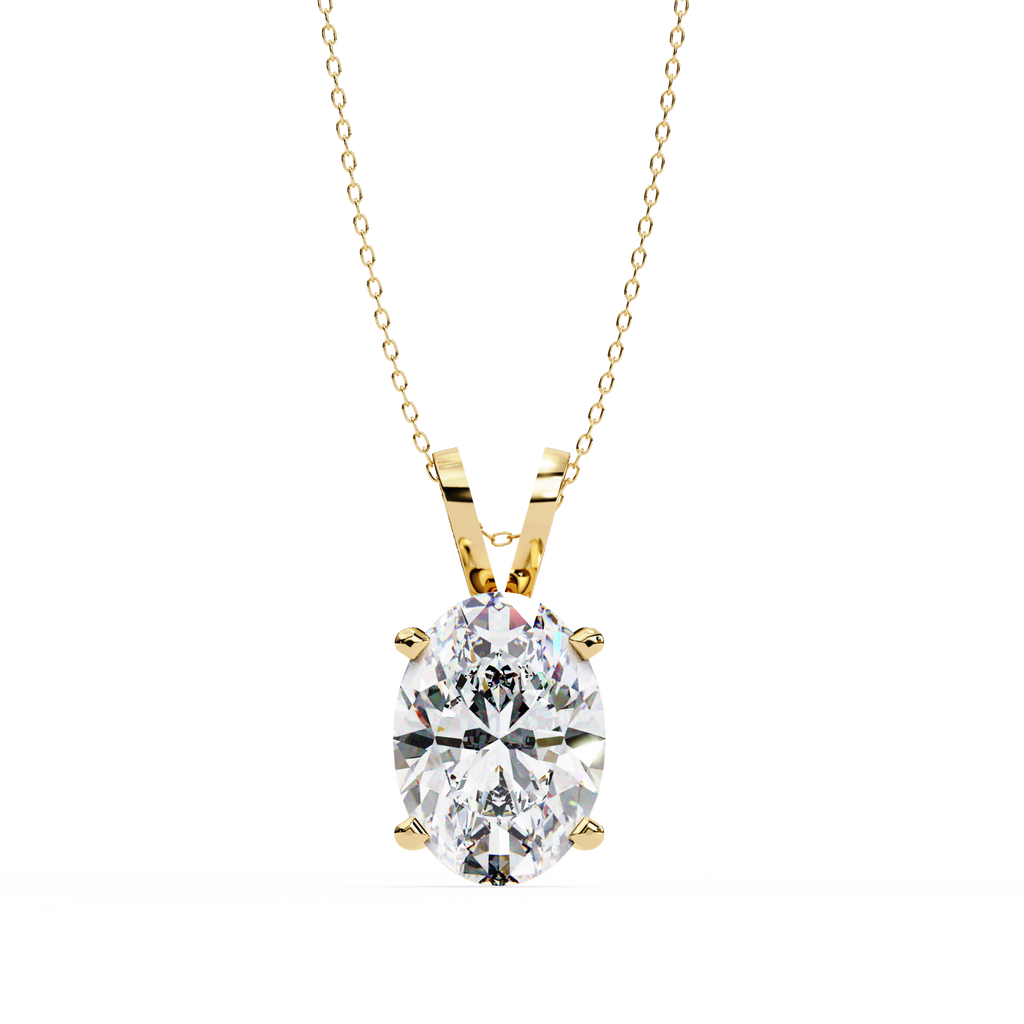 IGI 2.5CT Lab Grown Diamond Oval Solitaire Pendant