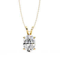 IGI 2.5CT Lab Grown Diamond Oval Solitaire Pendant