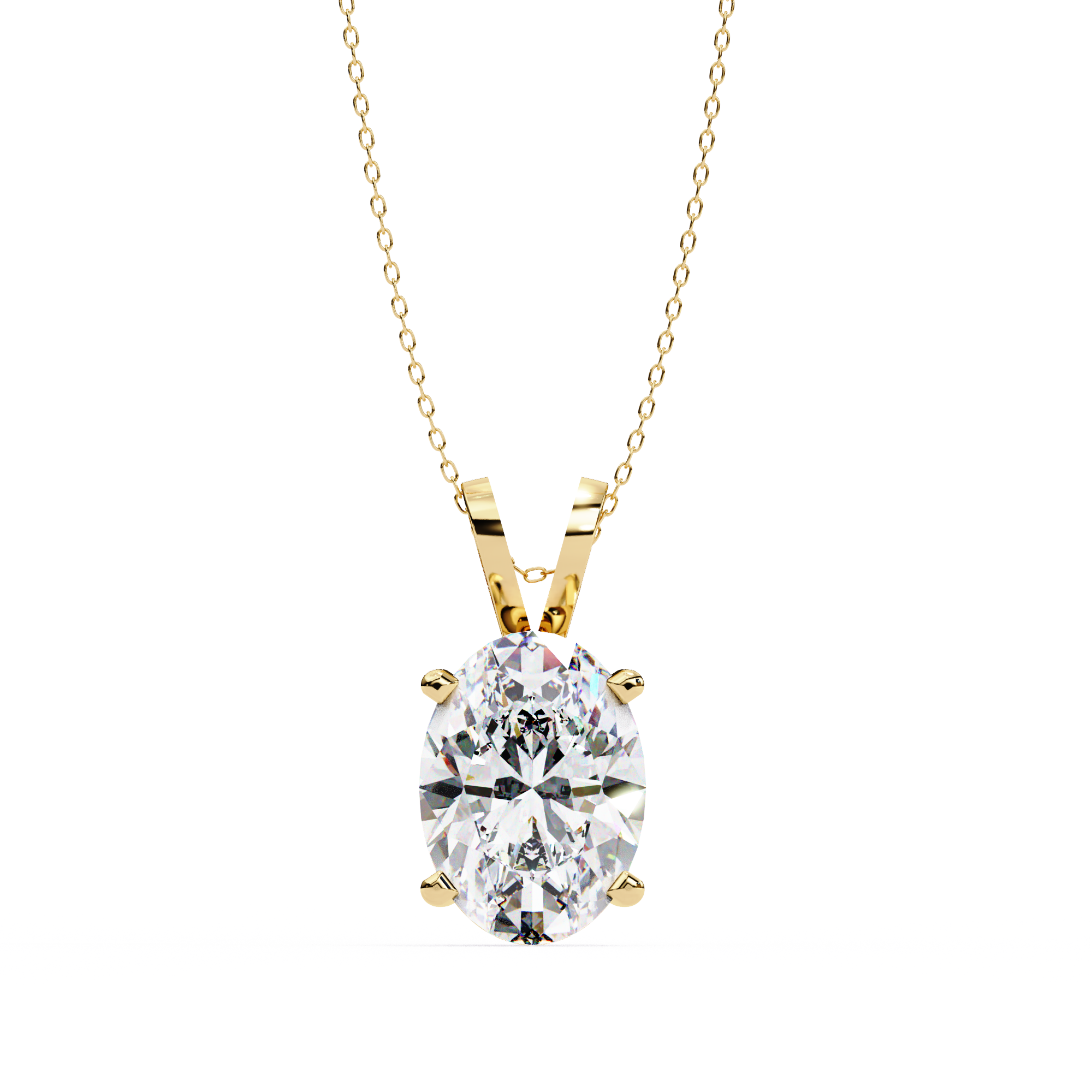 IGI 2.5CT Lab Grown Diamond Oval Solitaire Pendant