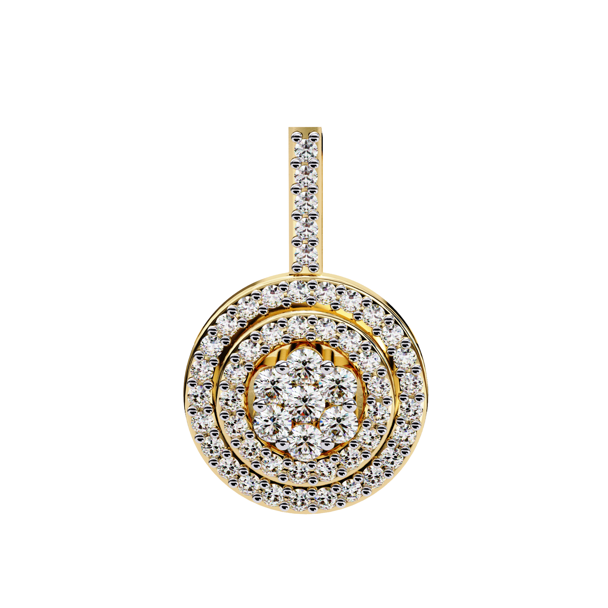 Lab Grown Diamond Cluster Pendant