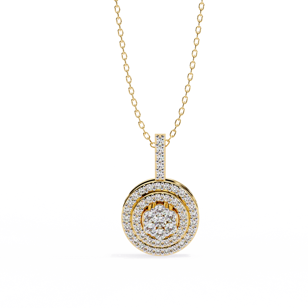 Lab Grown Diamond Cluster Pendant