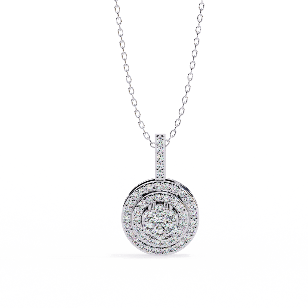 Lab Grown Diamond Cluster Pendant