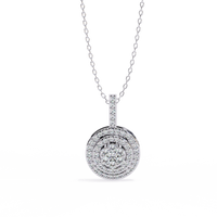 Lab Grown Diamond Cluster Pendant