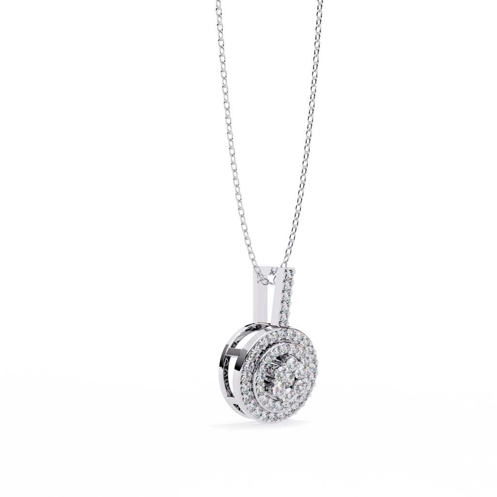 Lab Grown Diamond Cluster Pendant