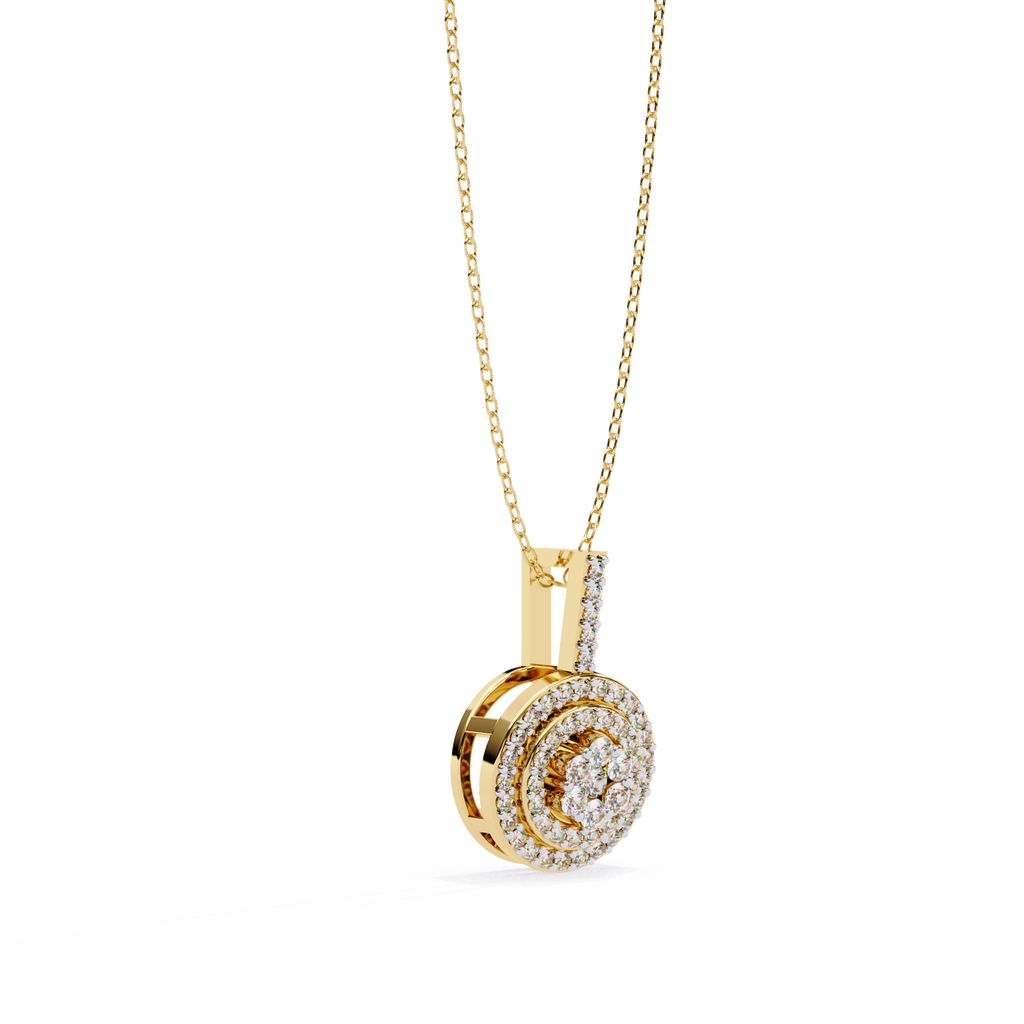 Lab Grown Diamond Cluster Pendant