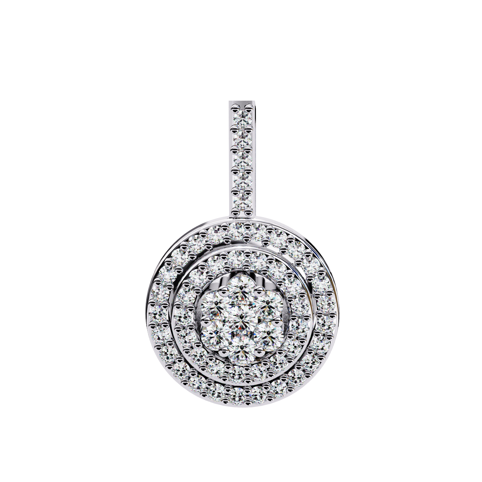 Lab Grown Diamond Cluster Pendant