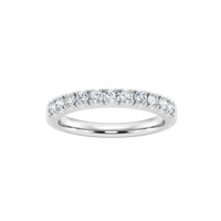 Anillo de banda clásica con diamantes cultivados en laboratorio de 0,50 ct 