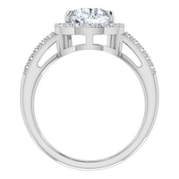 IGI 3.25ct  Lab Grown Diamond Engagement Pear Cut Halo Ring