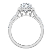 Lab Grown Diamond Engagement Cushion Cut Halo Ring