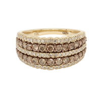 1.00ct Natural Champagne Diamond Band Ring