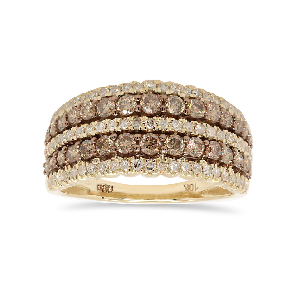 1.00ct Natural Champagne Diamond Band Ring