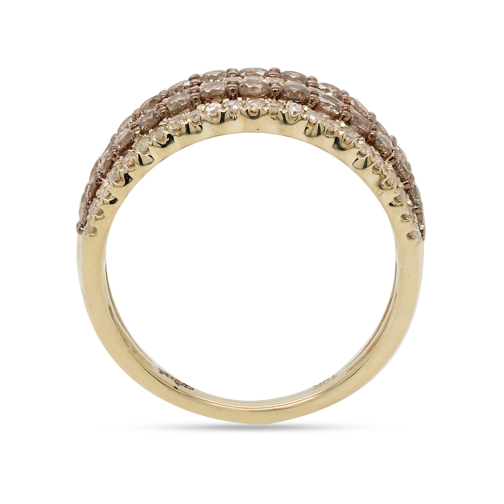 1.00ct Natural Champagne Diamond Band Ring