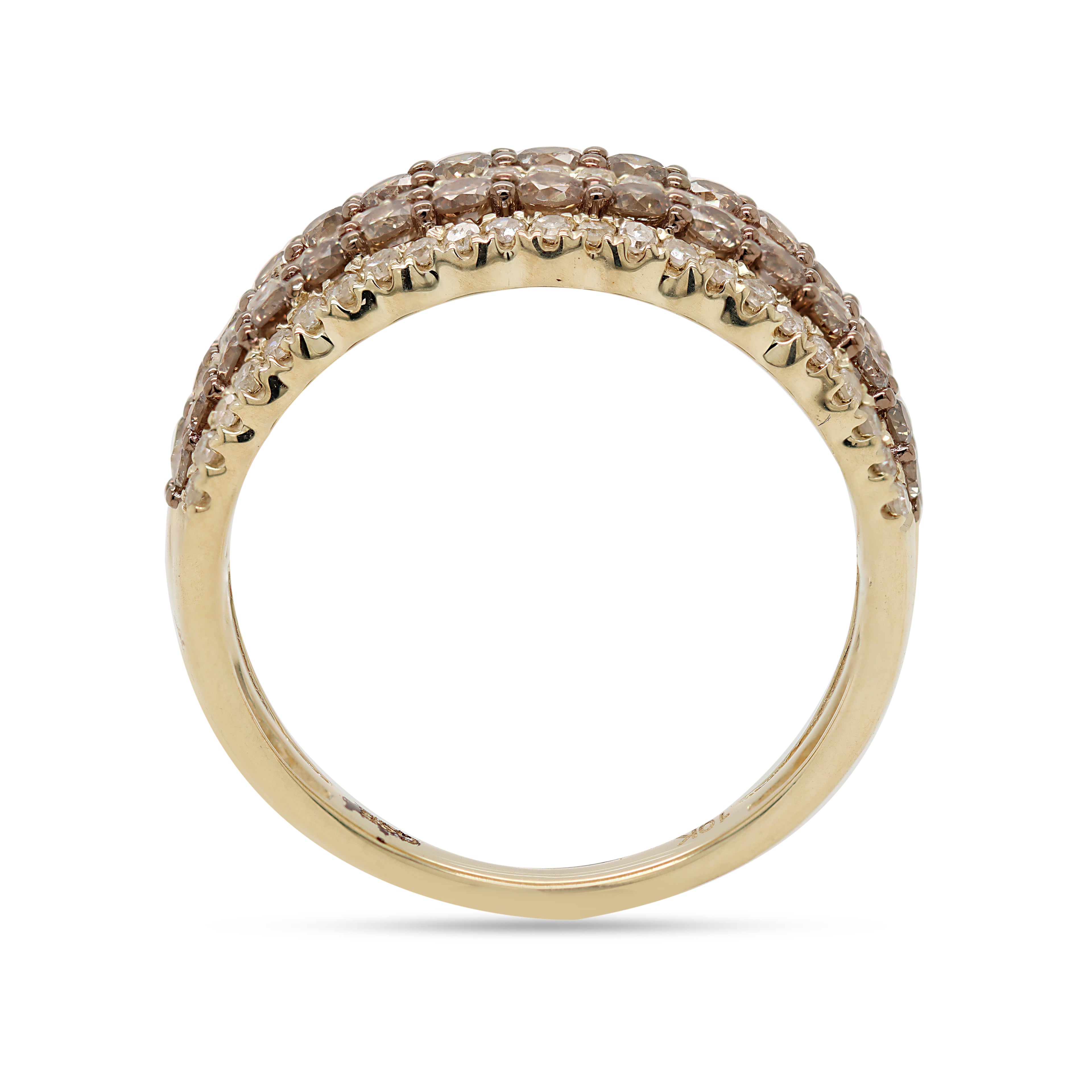 1.00ct Natural Champagne Diamond Band Ring