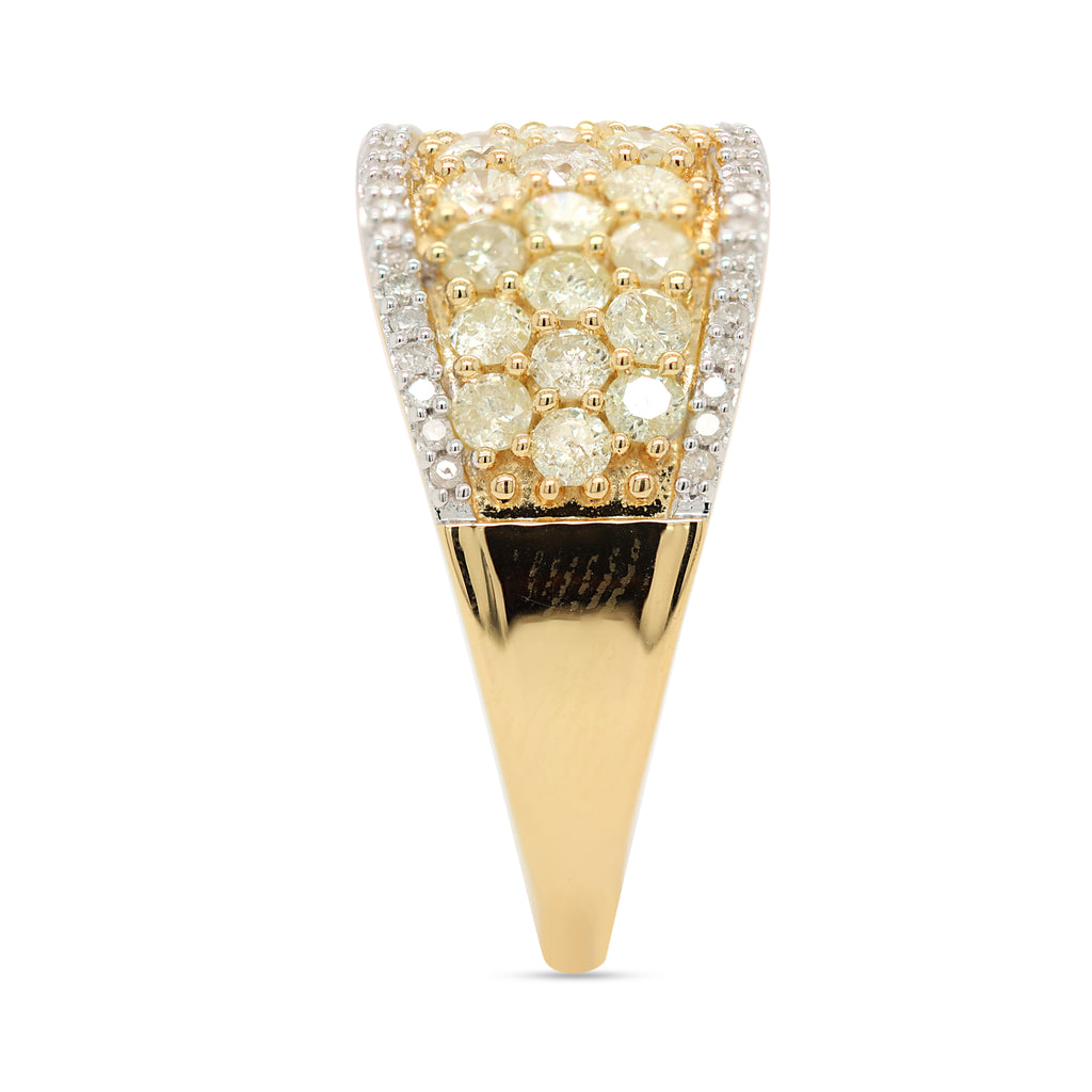 Anillo de banda con diamante amarillo natural de 1,00 ct