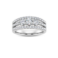 Anillo de diamantes cultivados en laboratorio de 1,00 ct